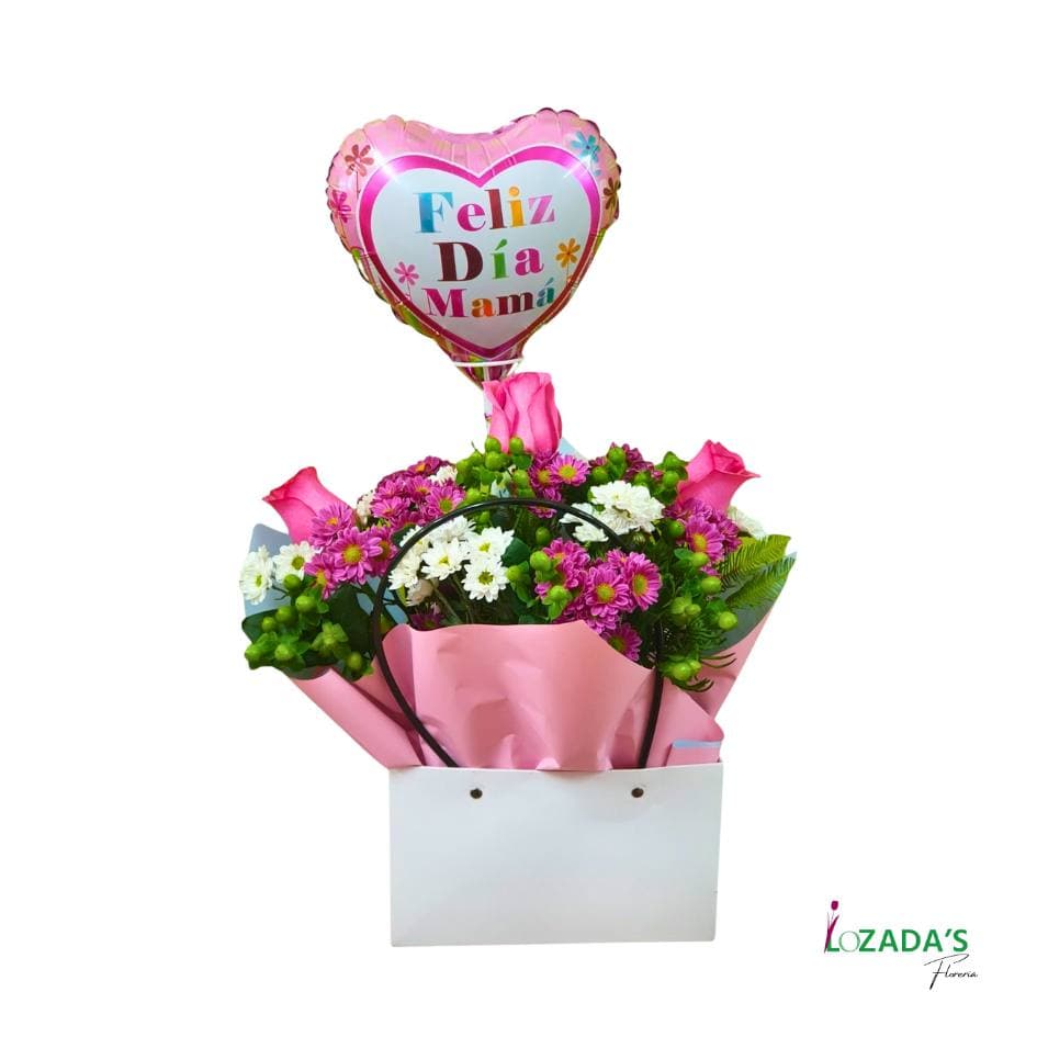 Bolsa Floral “Día de Mamá” 🎈👜🌸