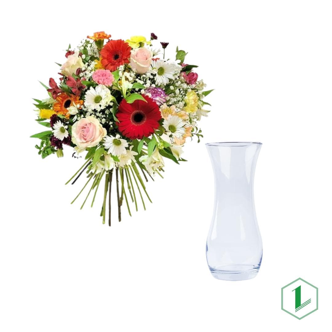 Alegría Total - Ramo de flores primaverales en Florero - Entrega hoy mismo en Santiago