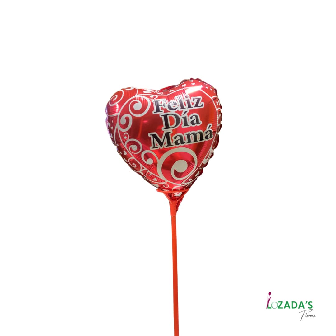Globo con Varilla “Feliz Día Mamá” – 25 cm