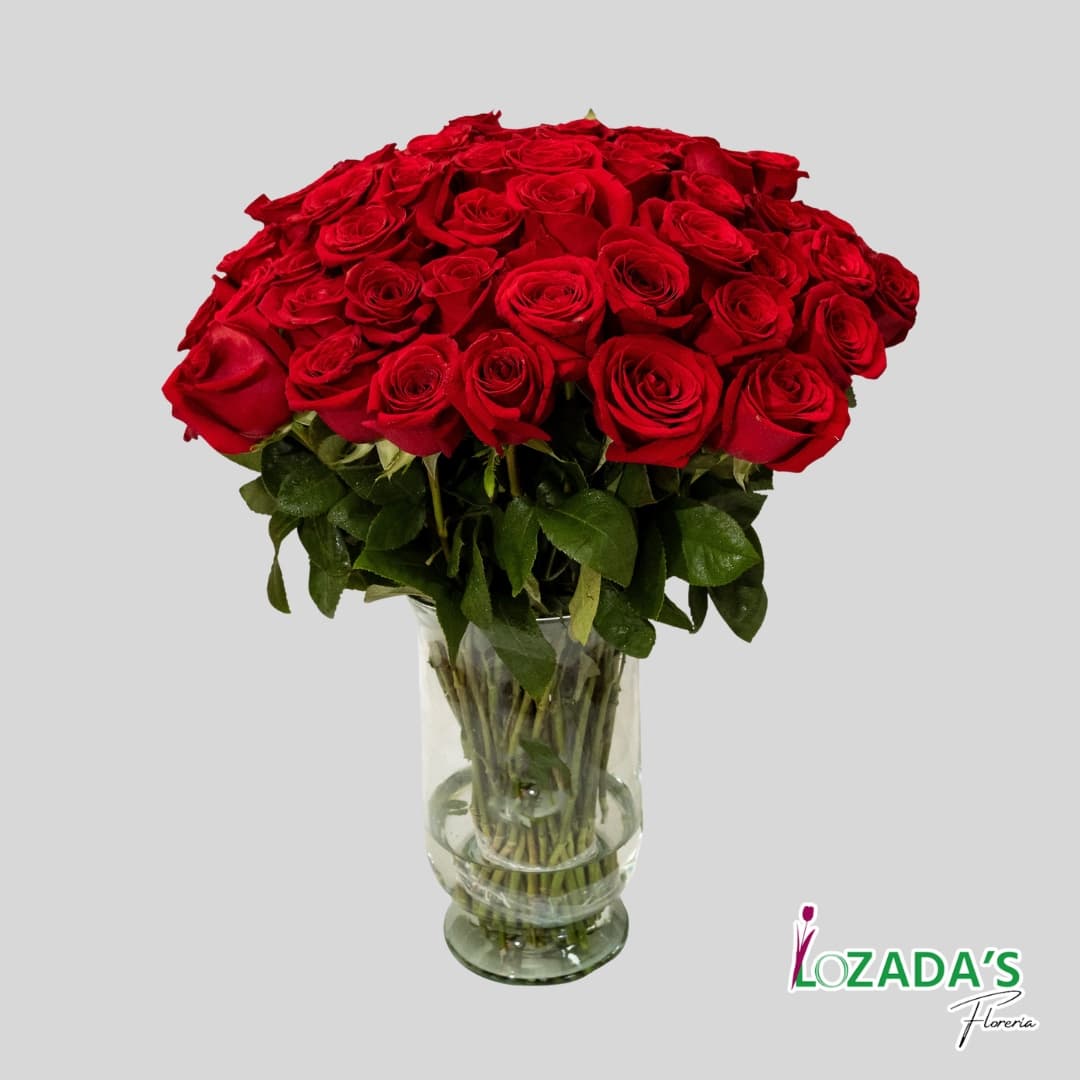 Supremo - Florero de 40 Rosas Rojas - Entrega hoy mismo en Santiago