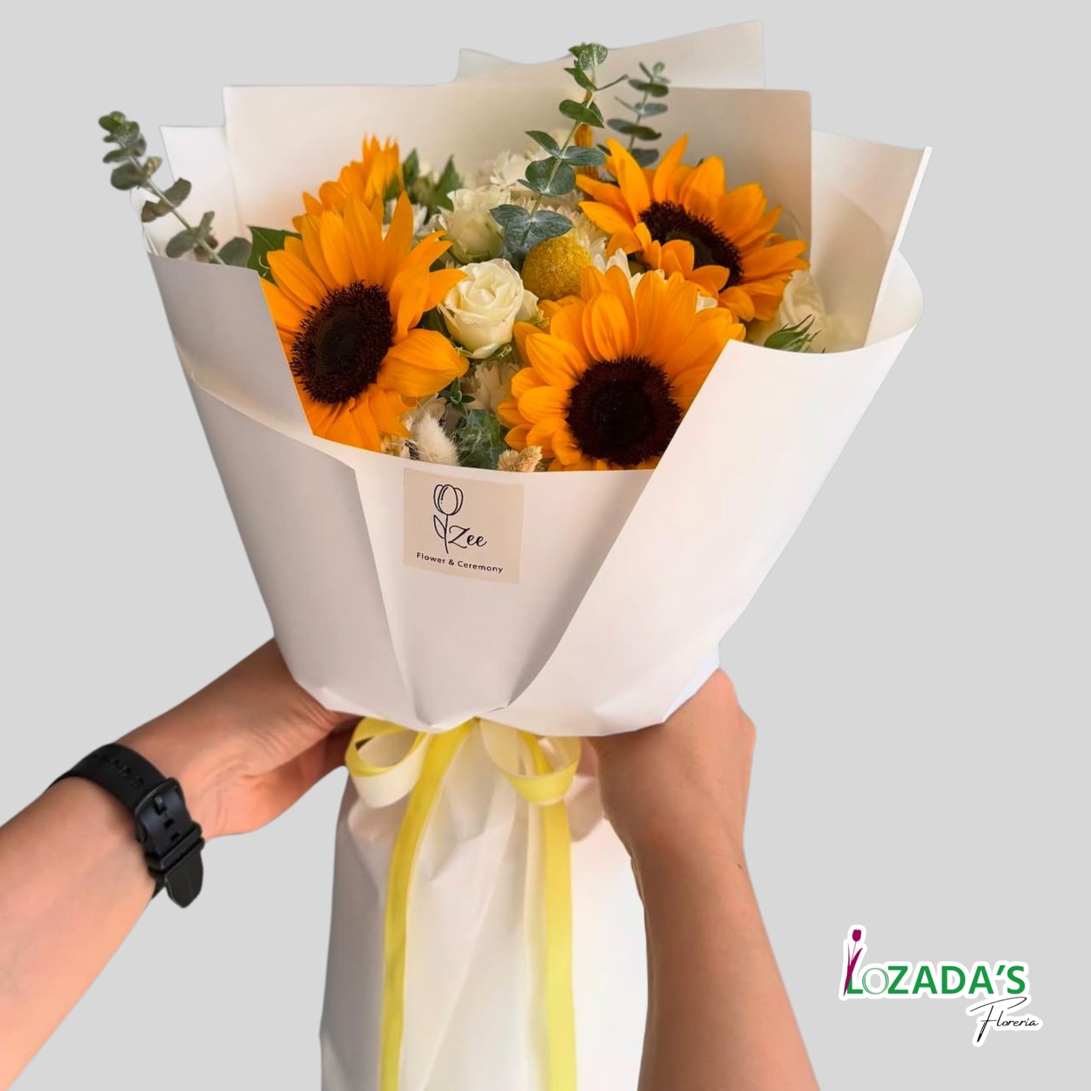 Ramo de Flores Amarillas - 4 Girasoles - 21 de Septiembre