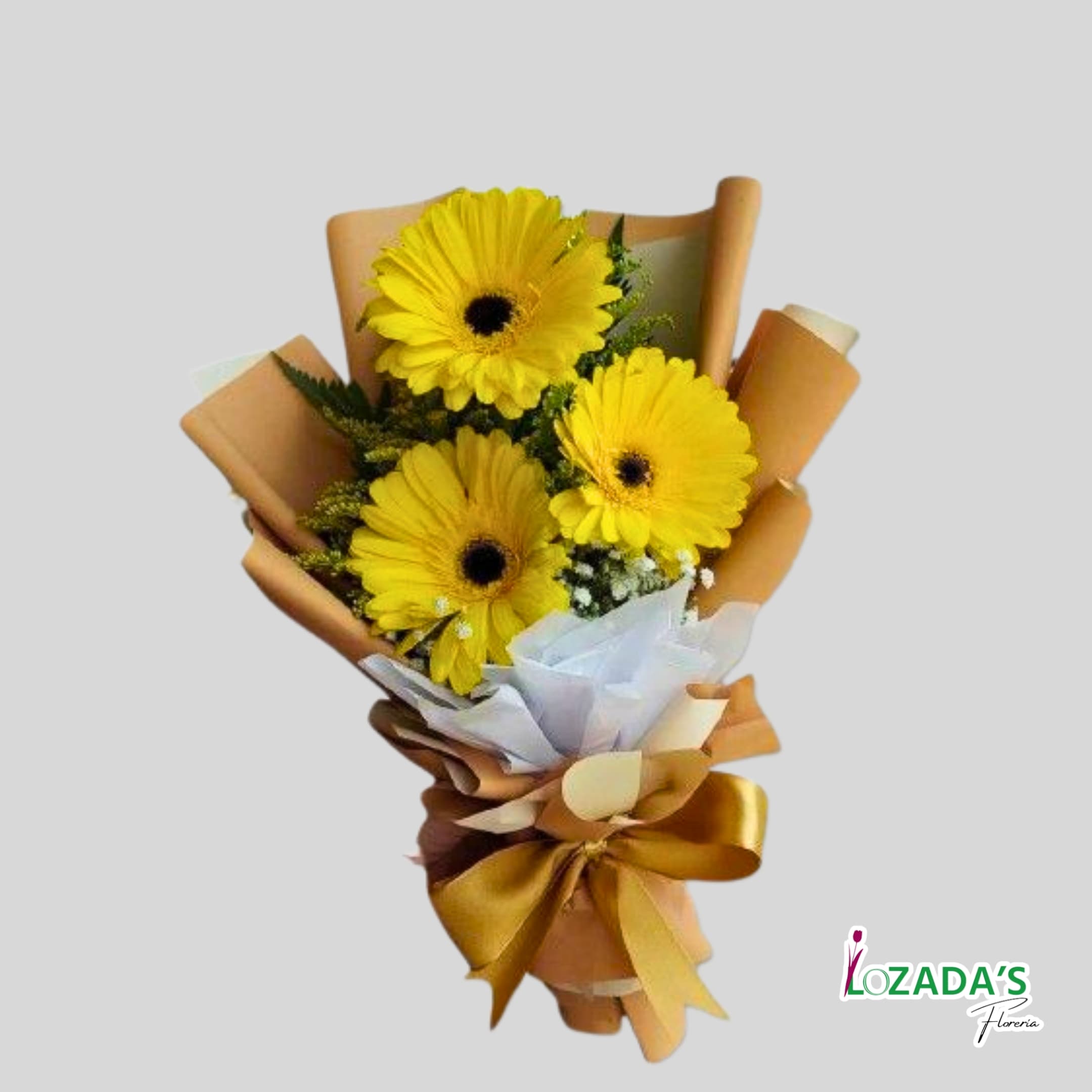 Ramo de Flores Amarillas - Trío de Gerberas Amarillas - 21 de Septiembre