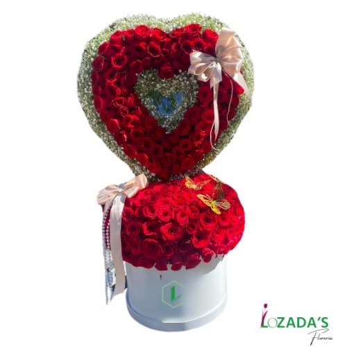 Tambor de Rosas – 180 Rosas - Entrega hoy mismo en Santiago - con Corazón Elevado